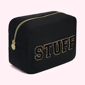NEW STONEY CLOVER LANE women's stuff large pouch in black